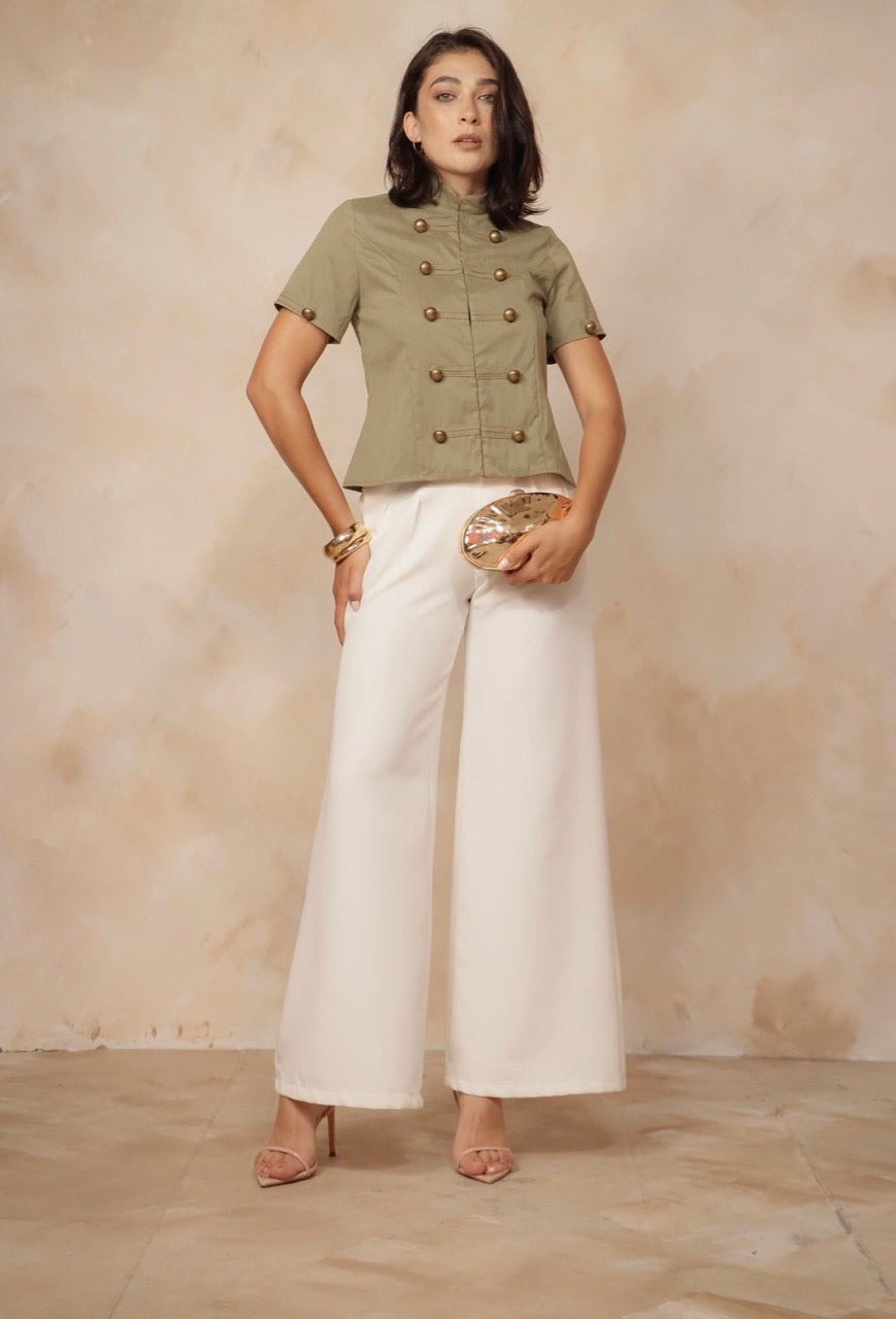 Blusa napoleon con cierre