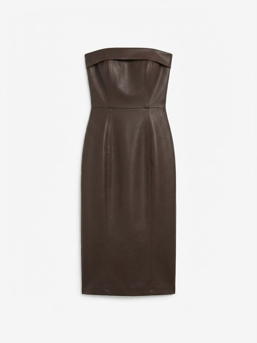Vestido largo vinipiel