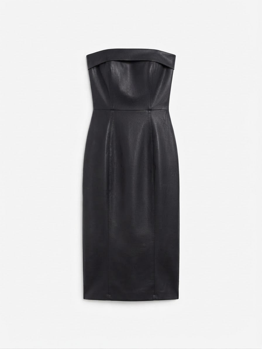 Vestido largo vinipiel