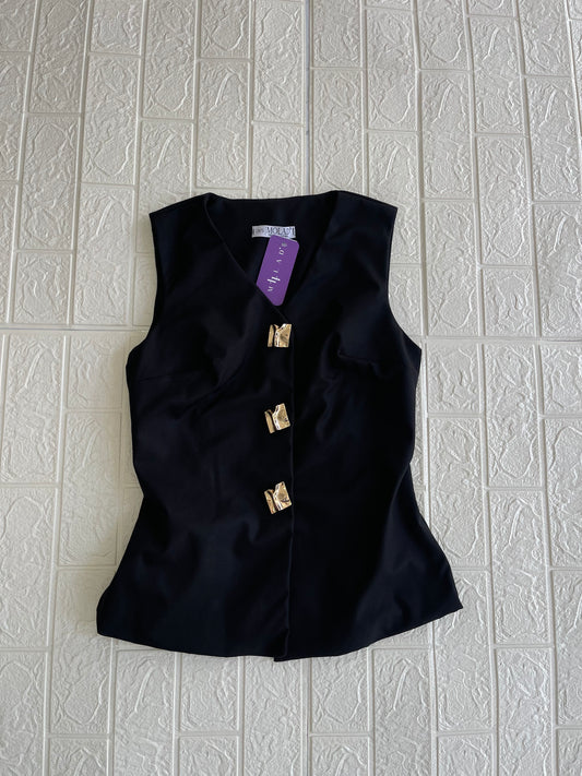 Chaleco Botón Dorado