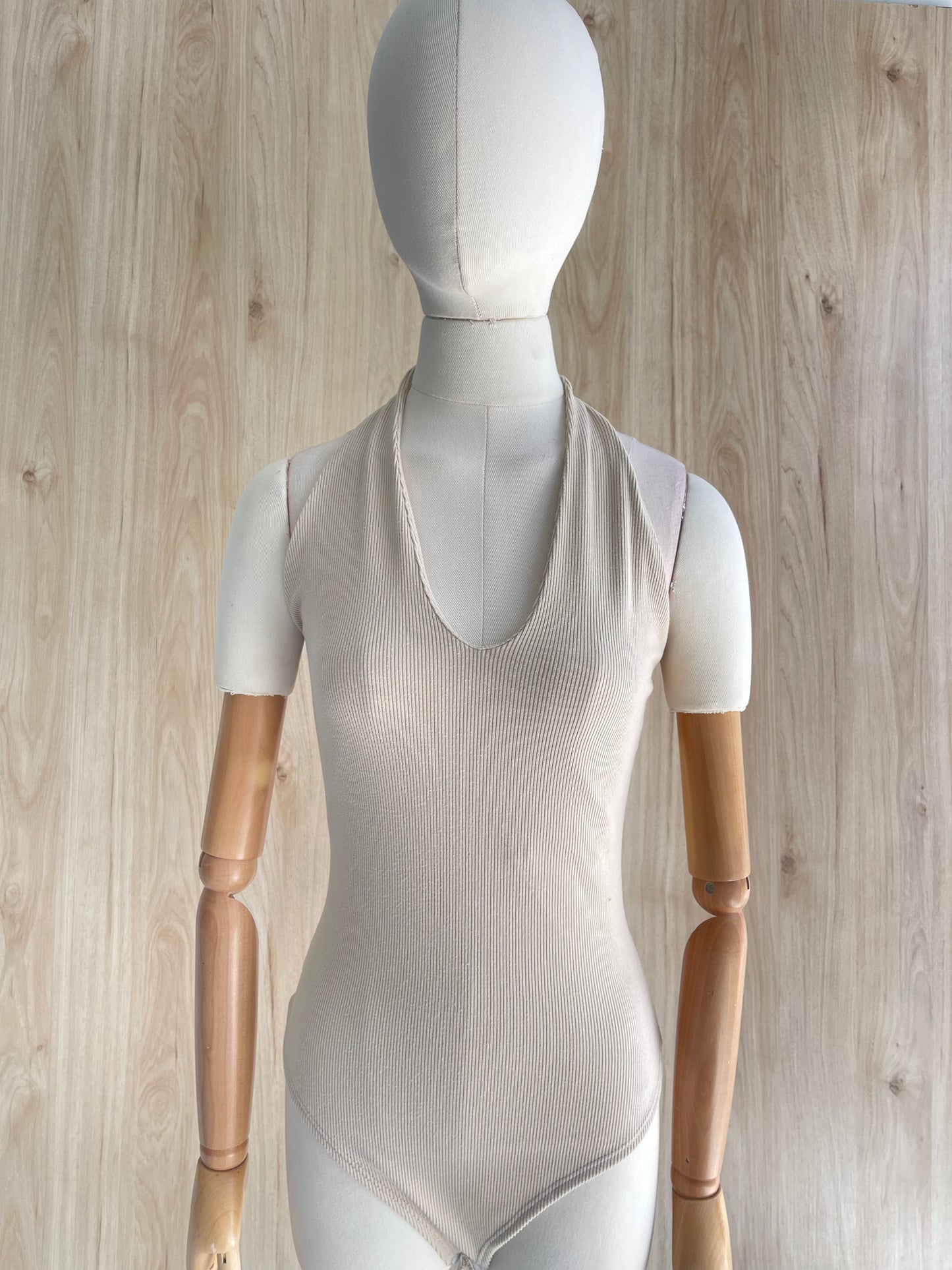 Body De Rib Con Cuello Halter