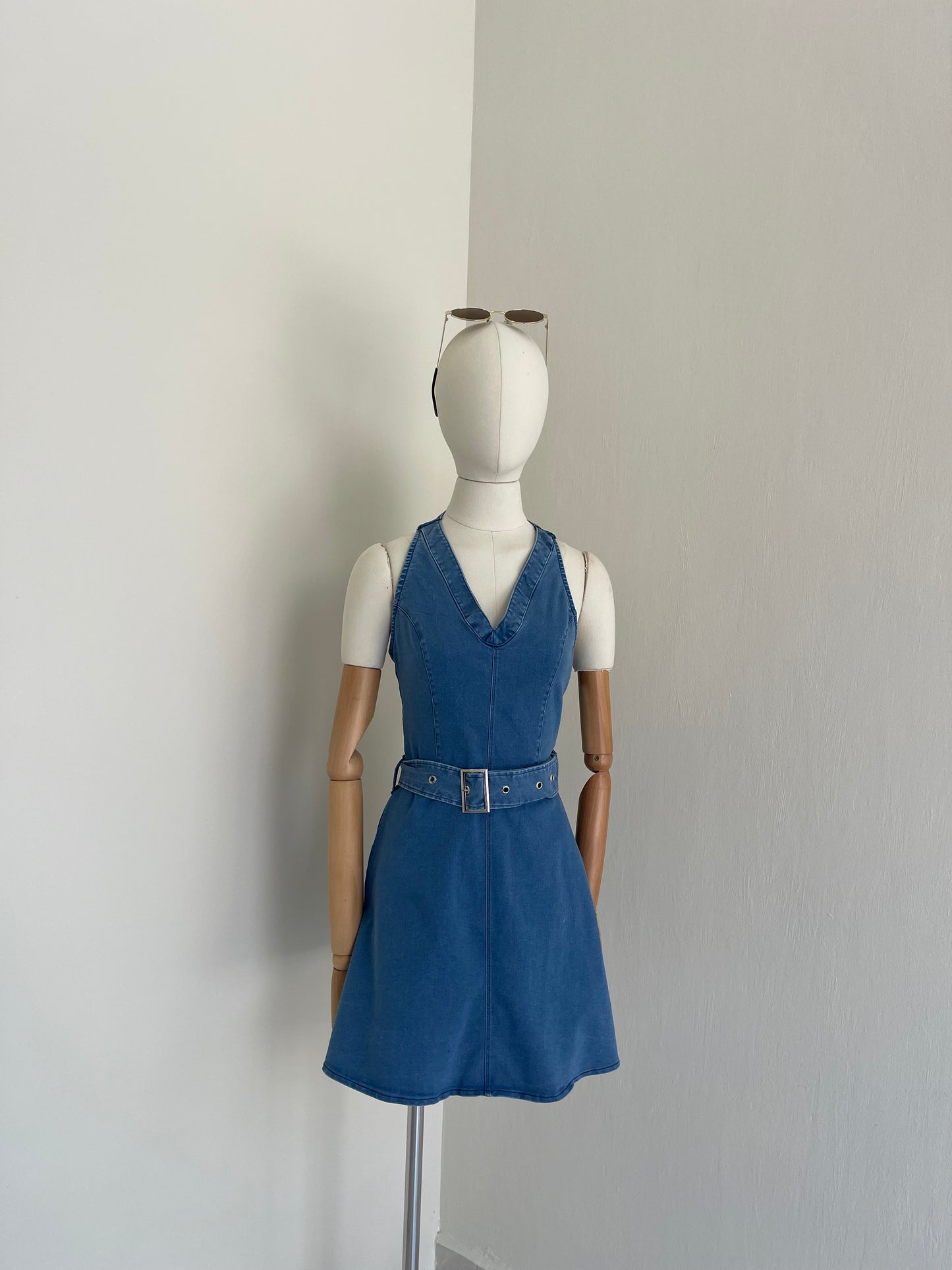 Vestido Mezclilla Cuello Halter