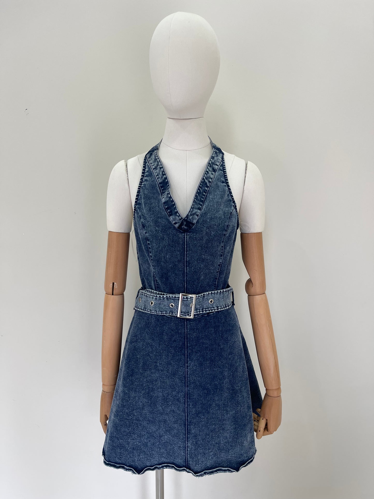 Vestido Mezclilla Cuello Halter