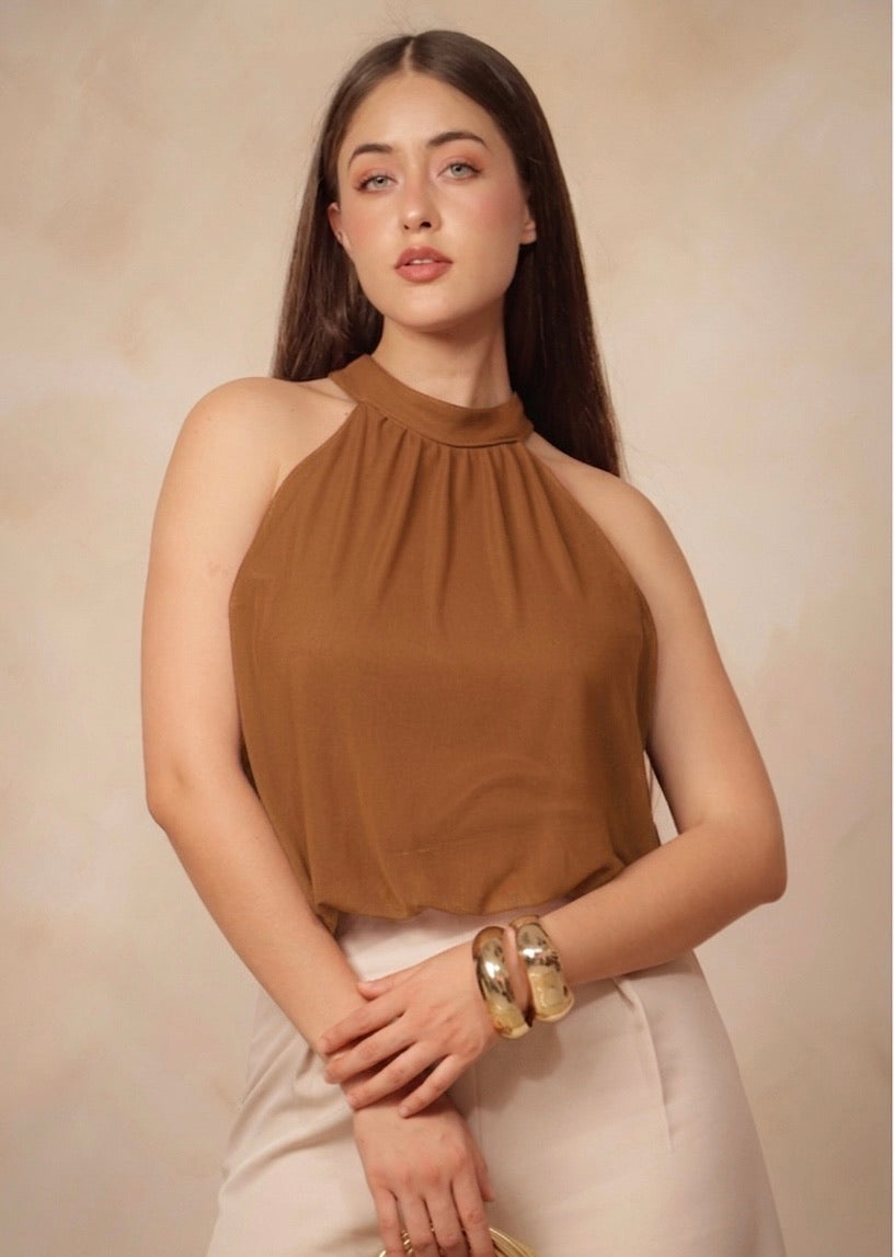 Blusa cuello mesh