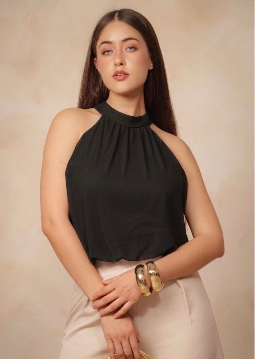 Blusa cuello mesh