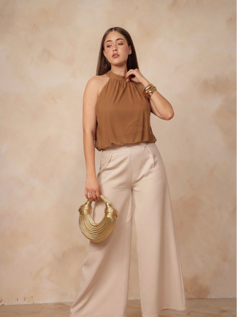Blusa cuello mesh