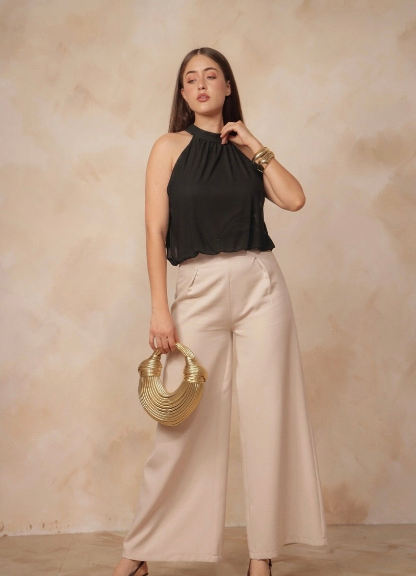 Blusa cuello mesh