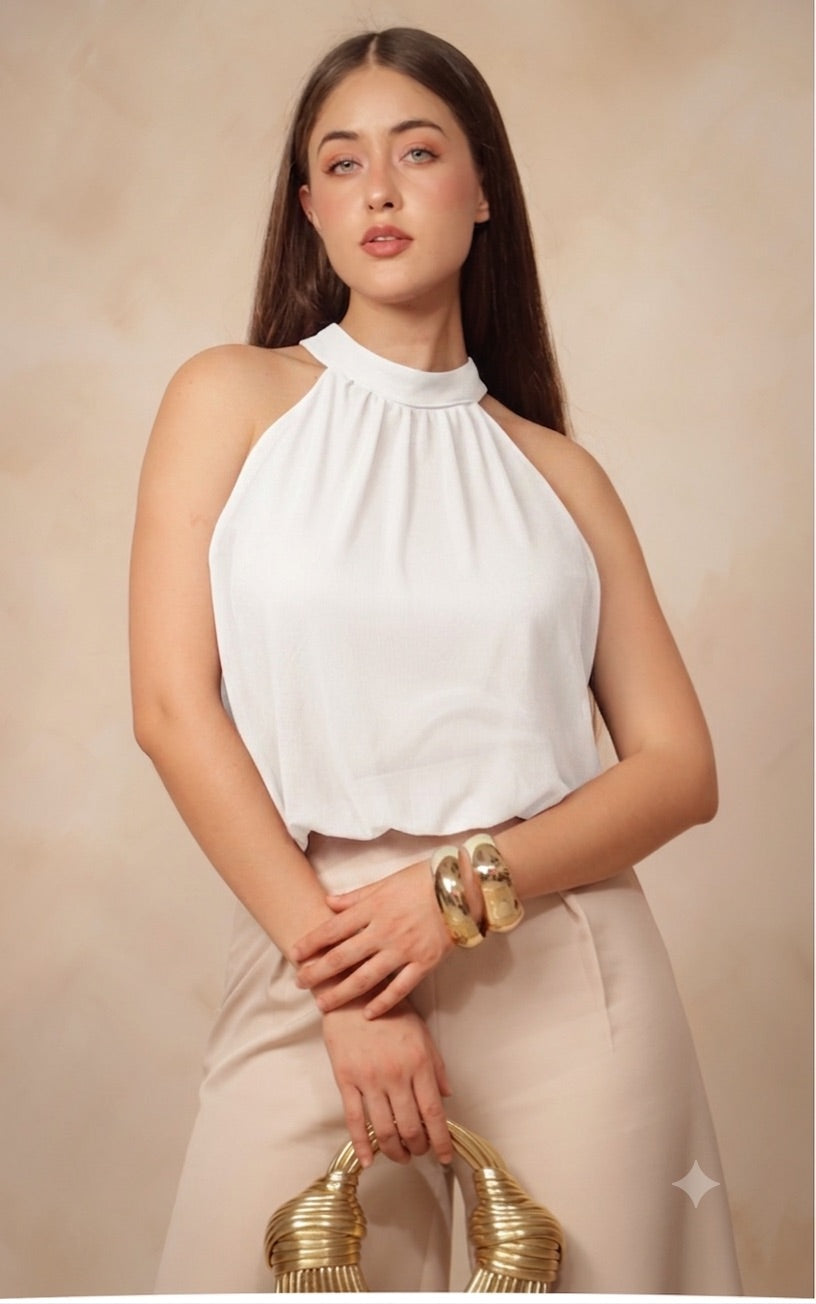 Blusa cuello mesh