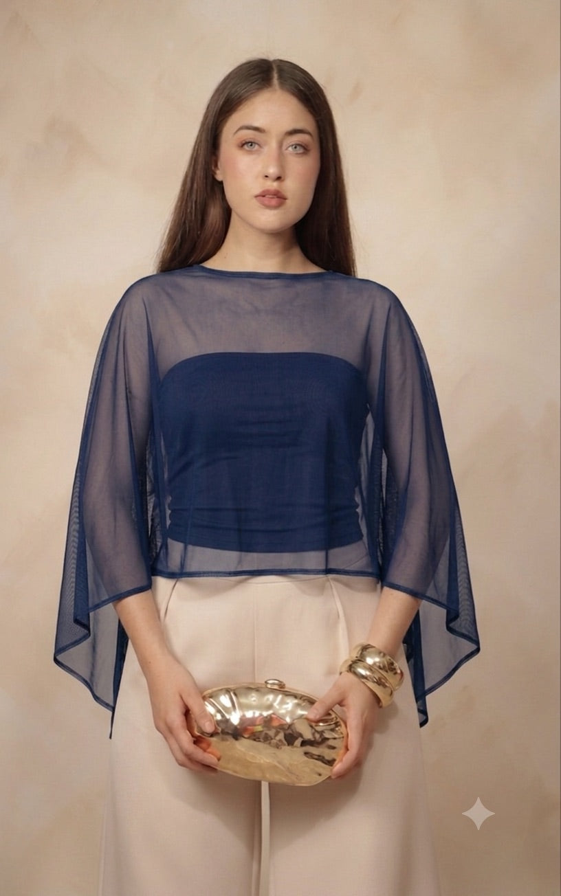 Blusa capa mesh