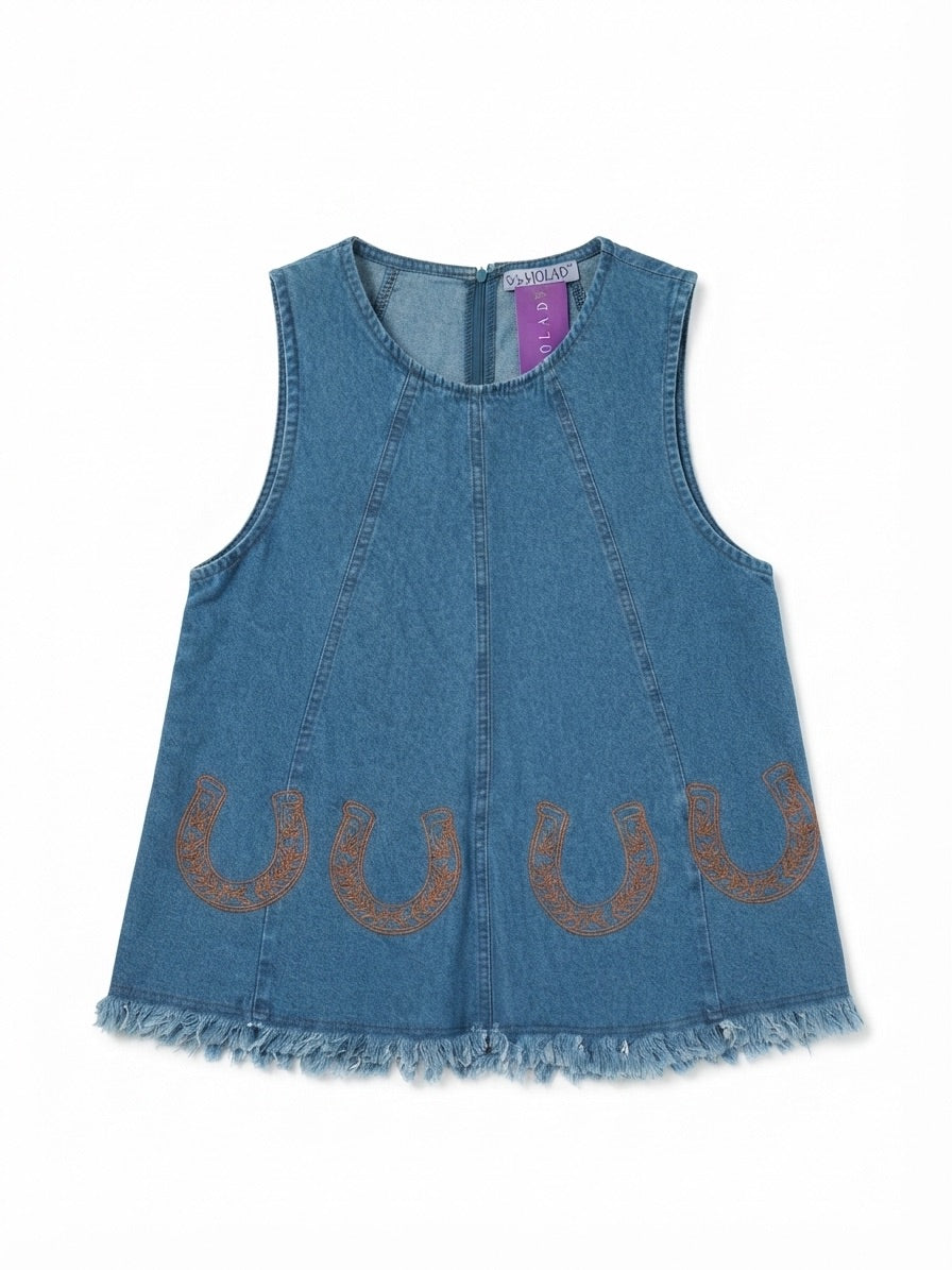 Blusa meclilla bordada