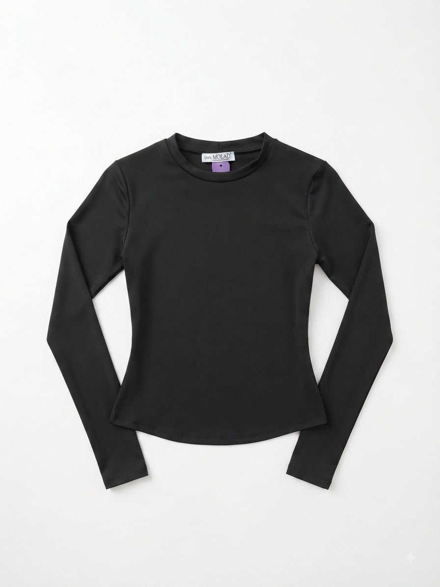 Blusa cuello redondo manga larga