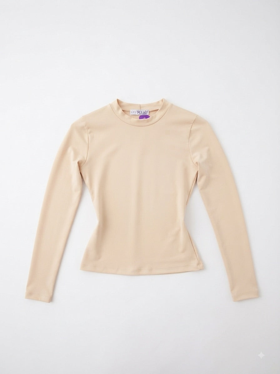 Blusa cuello redondo manga larga