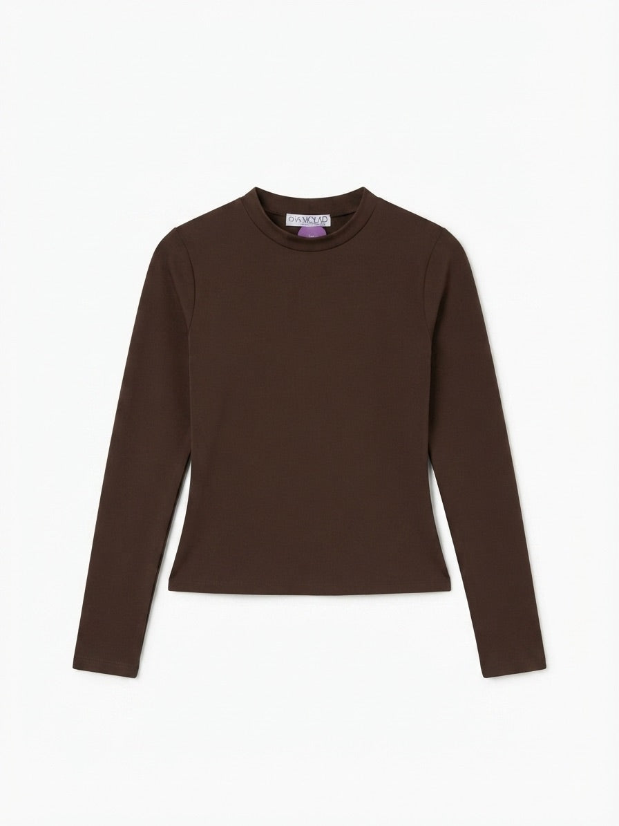 Blusa cuello redondo manga larga