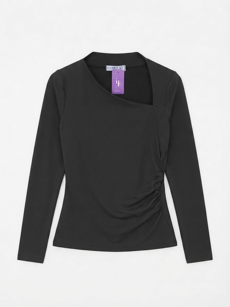 Blusa cuello asimetrico
