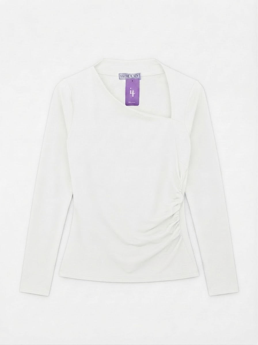 Blusa cuello asimetrico