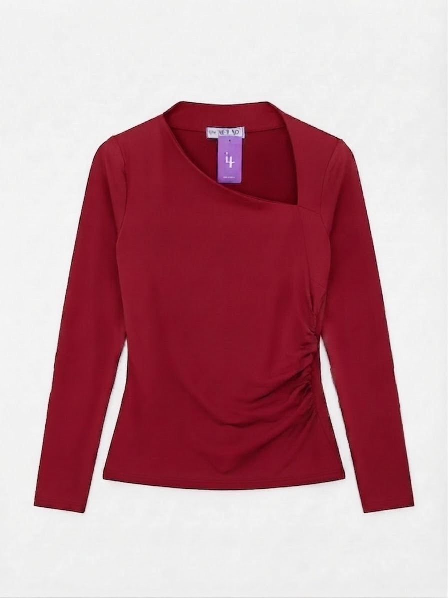 Blusa cuello asimetrico