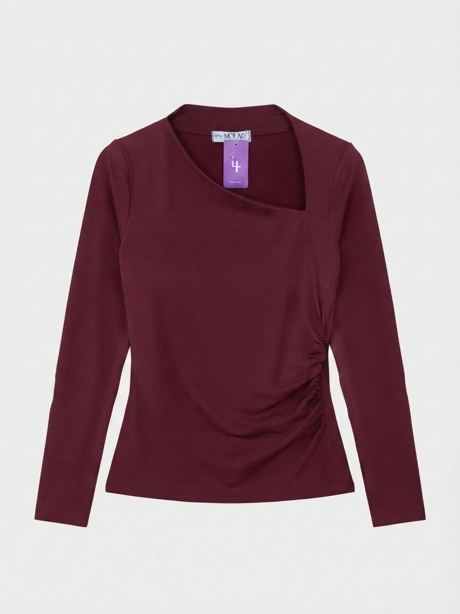 Blusa cuello asimetrico