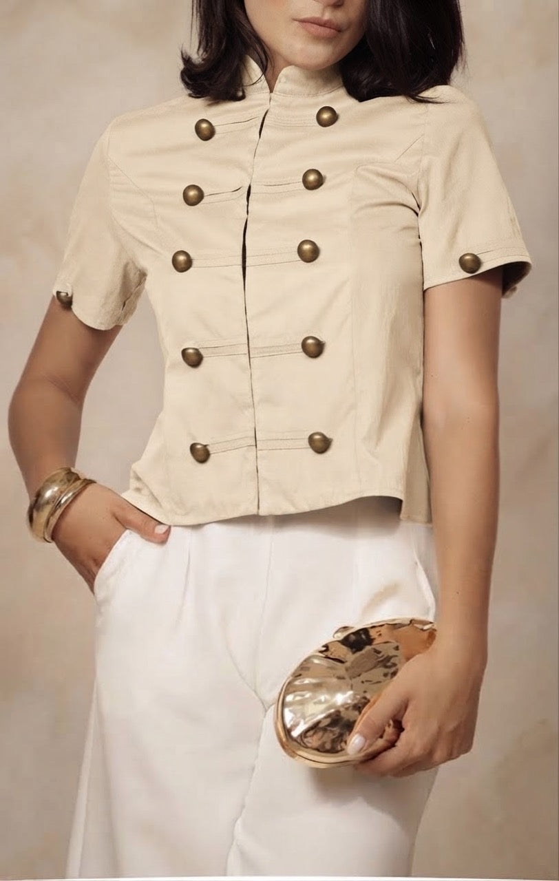 Blusa napoleon con cierre