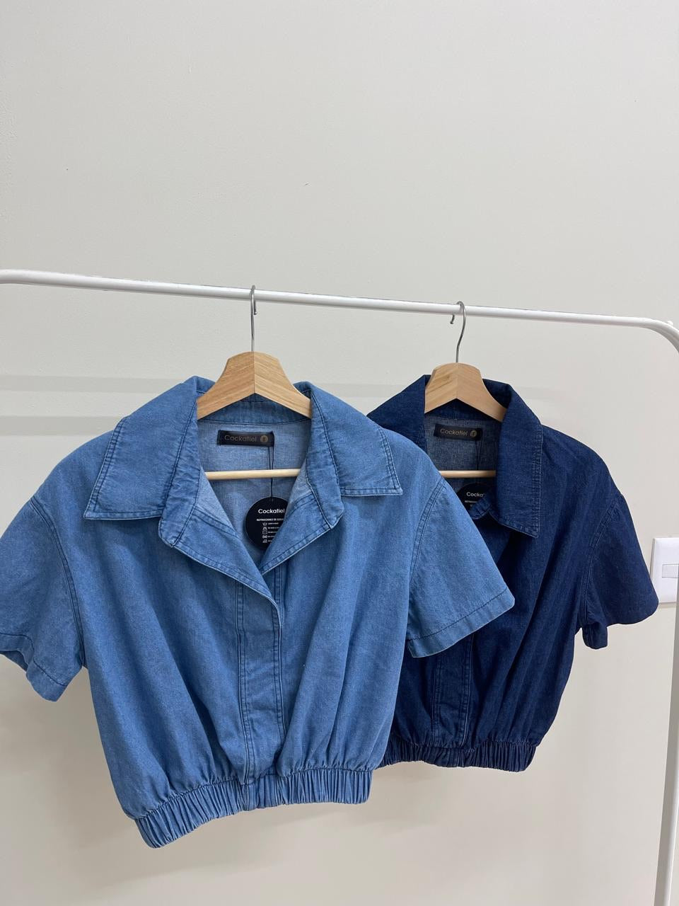 Blusa mezclilla con resorte