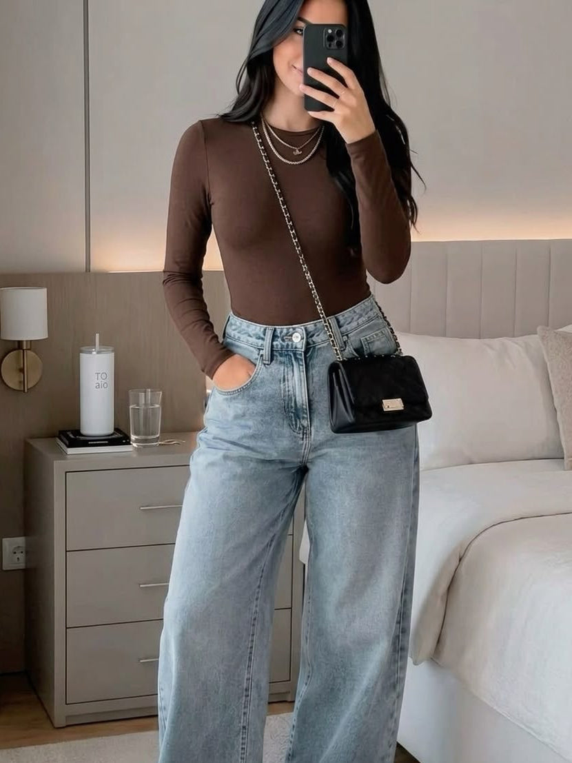 Panti blusa manga larga